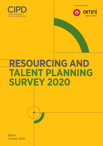 Resourcing And Talent Planning Survey 2020 - CIPD