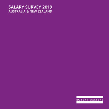 Robert Walters ANZ 2019 Salary Survey