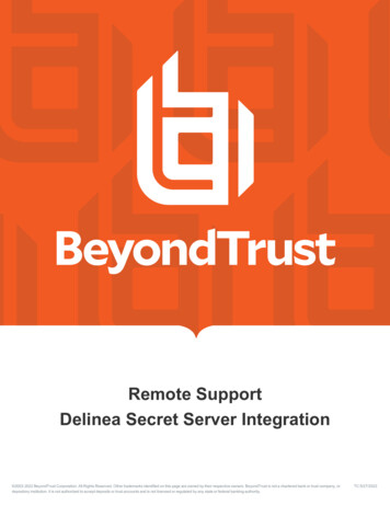 Remote Support Delinea Secret Server Integration