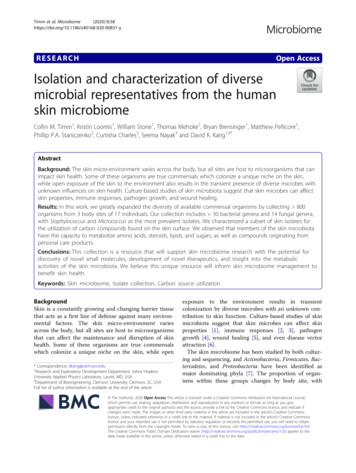 Isolation And Characterization Of Diverse Microbial Representatives .