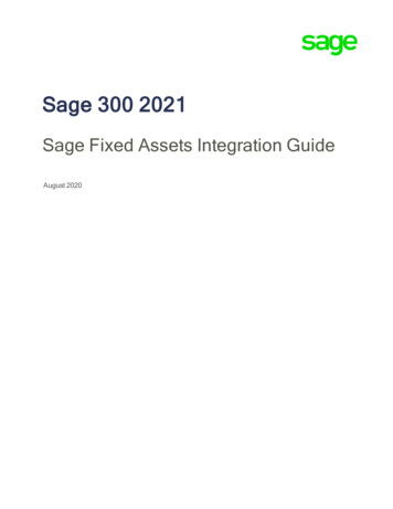 Sage 300 2021 Sage Fixed Assets Integration Guide
