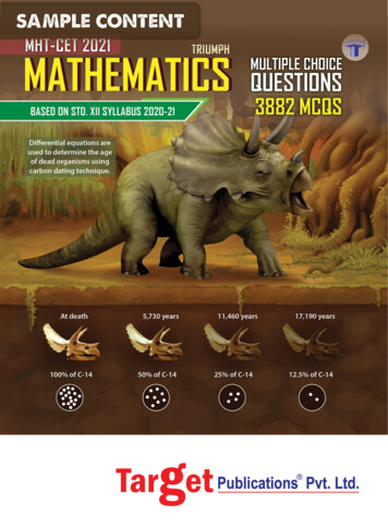 Sample PDF Of MHT CET Triumph Maths Book By Target Publications
