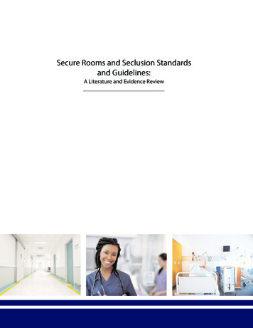Secure Rooms And Seclusion Standards And Guidelines