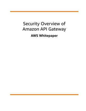 Security Overview Of Amazon API Gateway - AWS Whitepaper
