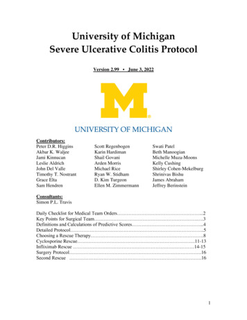 University Of Michigan Severe Ulcerative Colitis Protocol