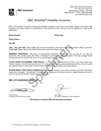 RBC Simplified Disability Insurance