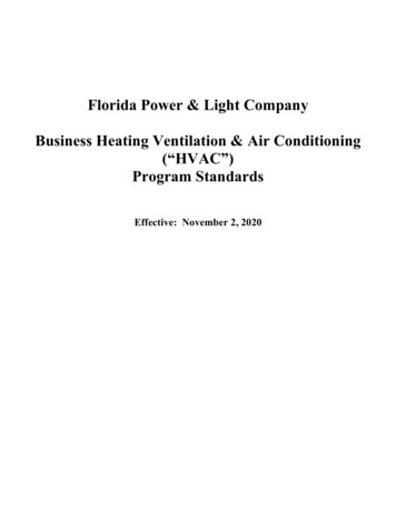 Business HVAC Program Standards - FPL