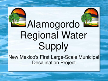 Alamogordo Regional Water Supply - Nmlegis.gov