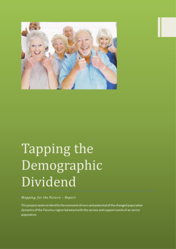 Tapping The Demographic Dividend - Adelaide Hills Council