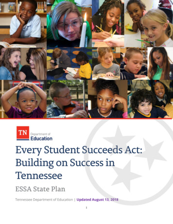 Every Student Succeeds Act: Building Success In Tennessee ESSA State Plan