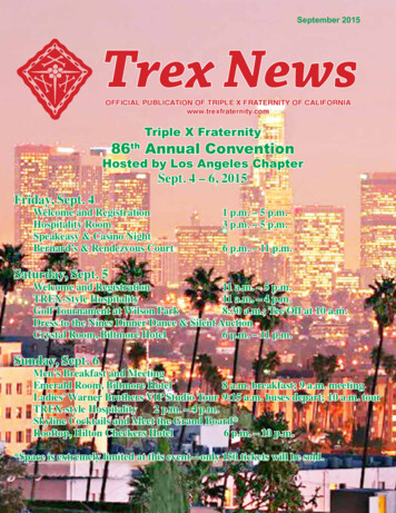 September 2015 Trex News