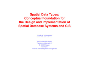 Spatial Data Types: Conceptual Foundation For The Design And .