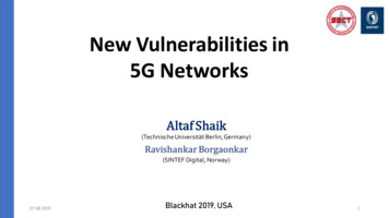 New Vulnerabilities In 5G Networks - Black Hat Briefings