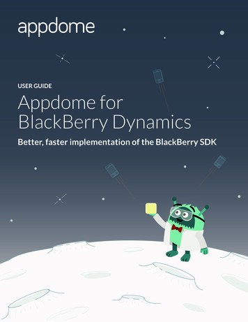 User Guide Appdome For BlackBerry Dynamics