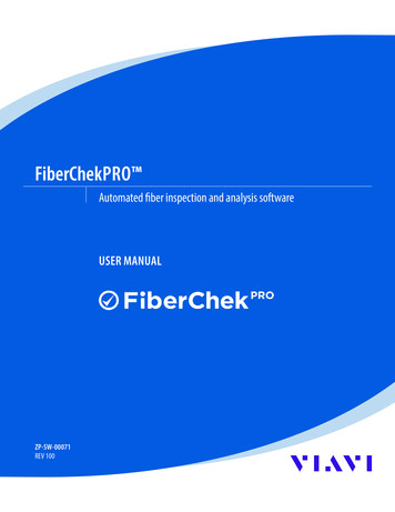 JDSU User Manual FiberChekPRO Automated Fiber Inspection And .