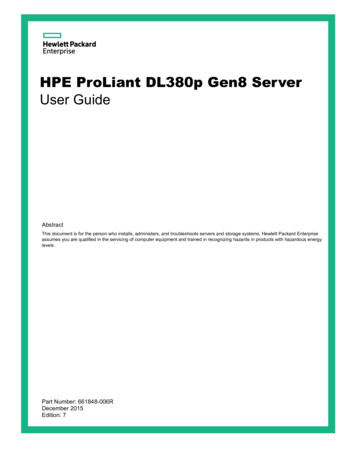 HPE ProLiant DL380p Gen8 Server User Guide - серверы HP и Dell
