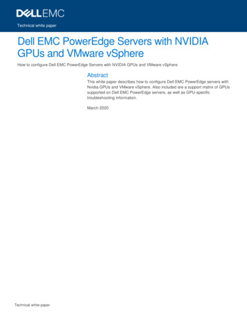 Dell EMC PowerEdge Servers With NVIDIA GPUs And VMware VSphere