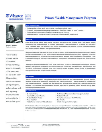 Private Wealth Management Program