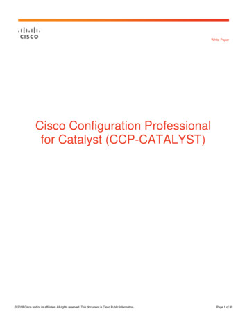 Cisco Configuration Professional For Catalyst (CCP-CATALYST) White Paper