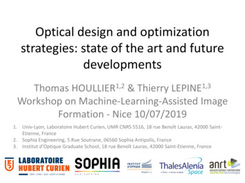 Optical Design And Optimization Strategies: State Of The Art And Future .