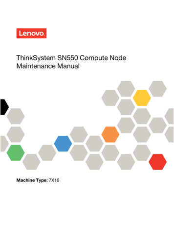 ThinkSystem SN550 Compute Node Maintenance Manual