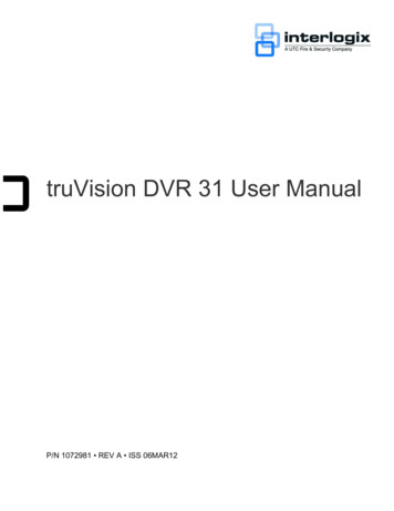 TruVision DVR 31 User Manual - Static.interlogix 