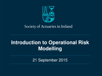Introduction To Operational Risk Modelling