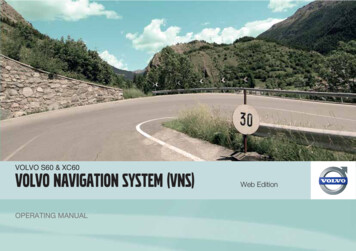 Volvo S60 & Xc60 Volvo Navigation System (Vns)