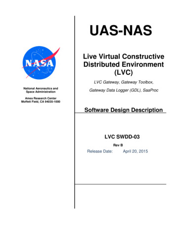 Live Virtual Constructive Distributed Environment (LVC) - NASA