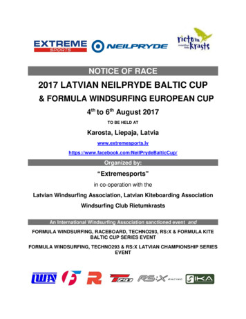 2017 LATVIAN NEILPRYDE BALTIC CUP - International Windsurfing