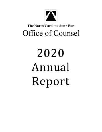 The North Carolina State Bar Office Of Counsel