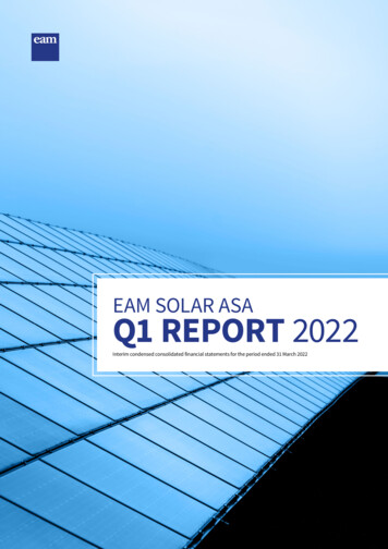 Eam Solar Asa Q1 Report 2022