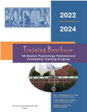 2022-2023 VA Bosaton Postdoctoral Fellowship - Neuropsychology Training