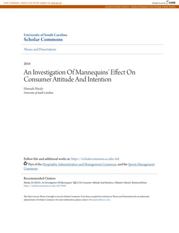 An Investigation Of Mannequins' Effect On Consumer Attitude And Intention