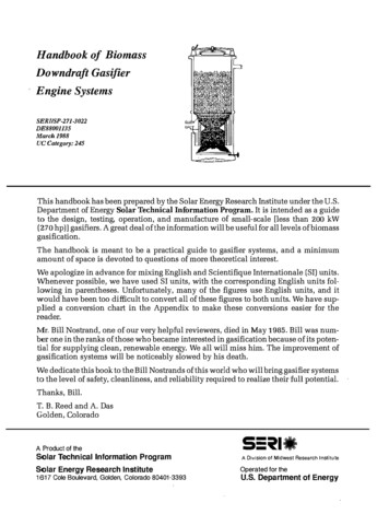 Handbook Of Biomass Downdraft Gasifier Engine Systems - NREL