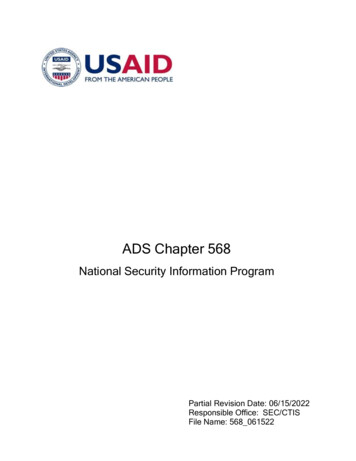 ADS Chapter 568 - U.S. Agency For International Development