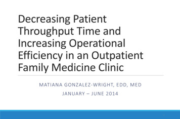 Decreasing Patient Throughput Time And Increasing Operational .