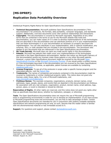 [MS-DPREP]: Replication Data Portability Overview