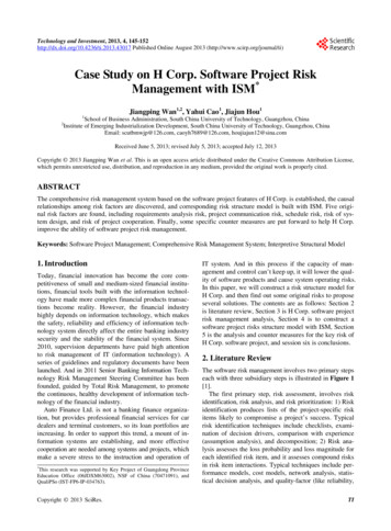 Case Study On H Corp. Software Project Risk Management With ISM