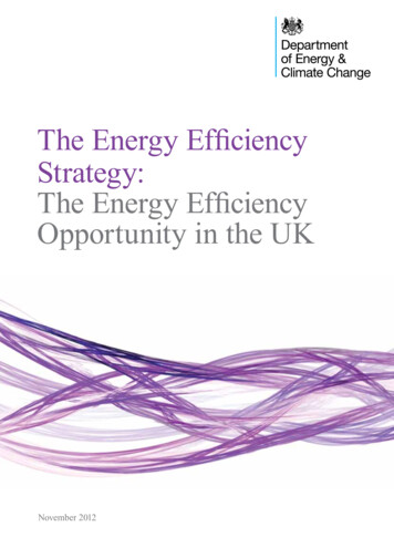 The Energy Efficiency Strategy: The Energy Efficiency . - GOV.UK