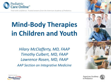 Mind-Body Therapies In Children And Youth