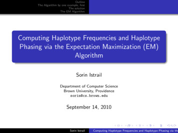Computing Haplotype Frequencies And Haplotype Phasing Via The .