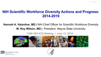 NIH Scientific Workforce Diversity Actions And Progress: 2014-2019