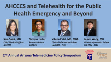 AHCCCS And Telehealth For The Public Health Emergency And Beyond