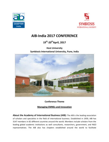 AIB-India 2017 CONFERENCE - SCMHRD Pune
