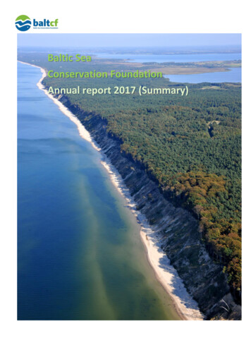 Baltic Sea Conservation Foundation Annual Report 2017 (Summary)