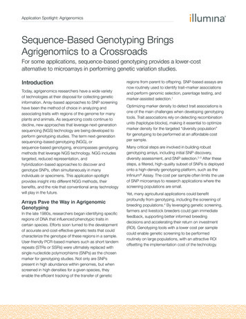Sequence-Based Genotyping Brings Agrigenomics To A Crossroads
