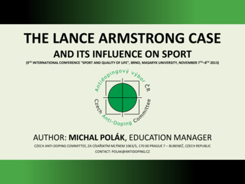THE LANCE ARMSTRONG CASE - Anti Doping