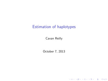 Estimation Of Haplotypes