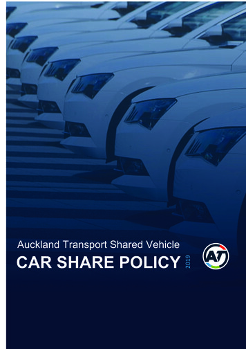 Car Share Policy - Auckland Transport